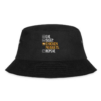 Chicken Nugget Geschenke - Bucket Hat - Schwarz - Vorne - Lela (165cm)