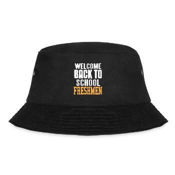 Welcome Back To School Freshmen Cool Retro Student - Bucket Hat - black - Front - Lela (165cm)