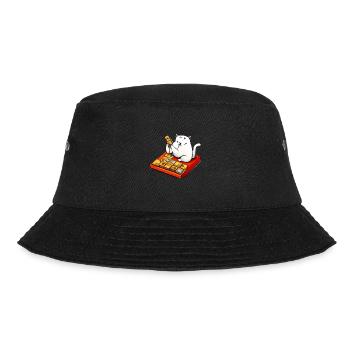 Cats Playing Mahjong - Bucket Hat - Schwarz - Vorne - Lela (165cm)