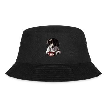 Cute dog in pajamas says no - Bucket Hat - black - Front - Lela (165cm)