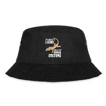 I'm Really A Lizard This Is My Human Costume - Bucket Hat - Schwarz - Vorne - Lela (165cm)