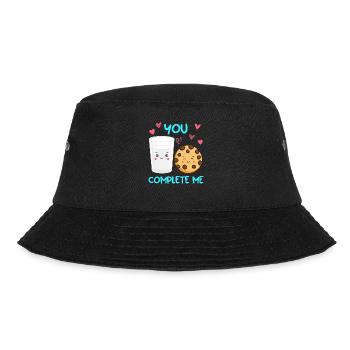 Kaffee Liebe Kekse Liebespaar Valentinstag - Bucket Hat - Schwarz - Vorne - Lela (165cm)