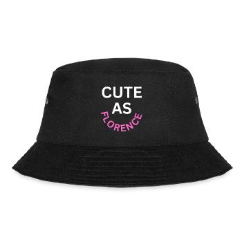 Cute as Florence Name - Bucket Hat - black - Front - Lela (165cm)