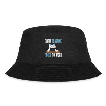 born to game forced to work Design for a videogame - Bucket Hat - Schwarz - Vorne - Lela (165cm)