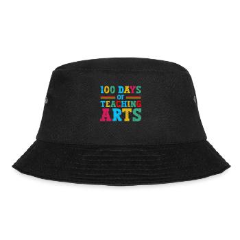 100 days of art lessons in the classroom - Bucket Hat - black - Front - Lela (165cm)