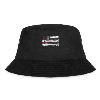 Vintage Fechten amerikanische Flagge - Bucket Hat - Schwarz - Vorne - Lela (165cm)
