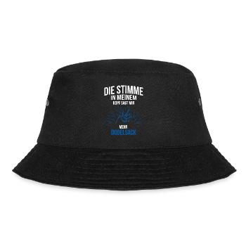 Dudelsack Dudelsackspieler Sackpfeife - Bucket Hat - Schwarz - Vorne