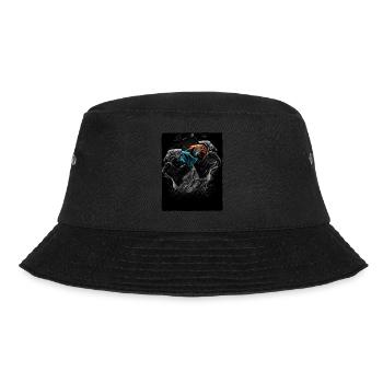 Mops Portrait - Bucket Hat - Schwarz - Vorne - Lela (165cm)