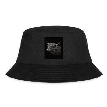 Scottish Highland Cattle Portrait - Bucket Hat - black - Front - Lela (165cm)