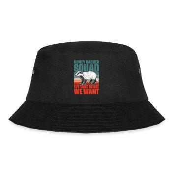 Retro Honey Badger Squad For A Ratel Fanatic Honey - Bucket Hat - black - Front - Lela (165cm)