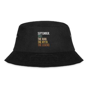 September 1987 Der Mann Der Mythos Die Legende - Bucket Hat - Schwarz - Vorne - Lela (165cm)