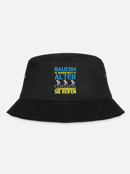 Landwirt Geburtstag Bauern Werden Nicht Älter - Bucket Hat - Schwarz