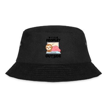 It's Too Peopley Outside Sloth - Bucket Hat - black - Front - Lela (165cm)