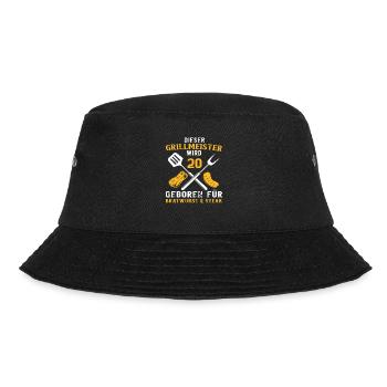 20 Geburtstag Grillen Griller Grill Spruch - Bucket Hat - Schwarz - Vorne - Lela (165cm)