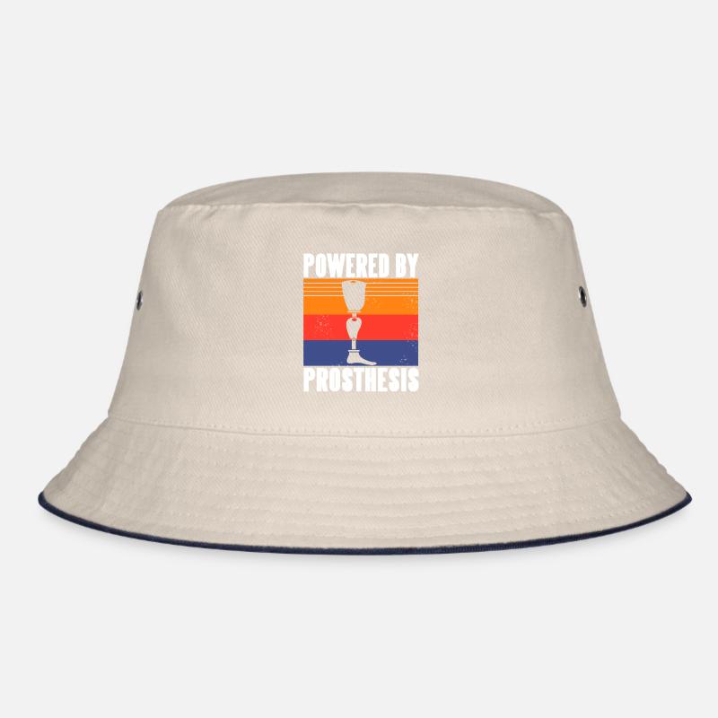 Powered By Prosthesis Retro Prosthetic Leg Designs Bucket Hat