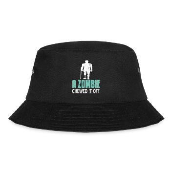 A Zombie Chewed It Off Retro Funny Prosthesis - Bucket Hat - black - Front - Lela (165cm)