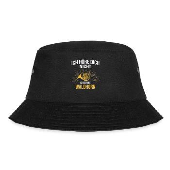 Waldhorn Waldhornspieler Waldhornist - Bucket Hat - Schwarz - Vorne - Lela (165cm)