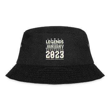 Gift Legend January 2023. Gift January 2023. - Bucket Hat - black - Front - Lela (165cm)