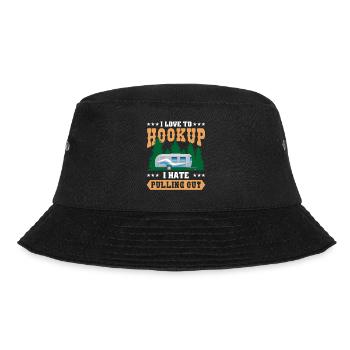 Ich Liebe Es, Funny Camping Zu Verbinden - Bucket Hat - Schwarz - Vorne - Lela (165cm)