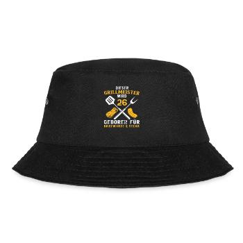 Lustig 26 Geburtstag Griller Grill Grillen Spruch - Bucket Hat - Schwarz - Vorne - Lela (165cm)