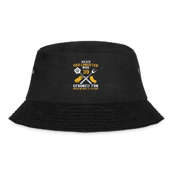 Lustig Griller Grillen Grill 39 Geburtstag Spruch - Bucket Hat - Schwarz - Vorne - Lela (165cm)