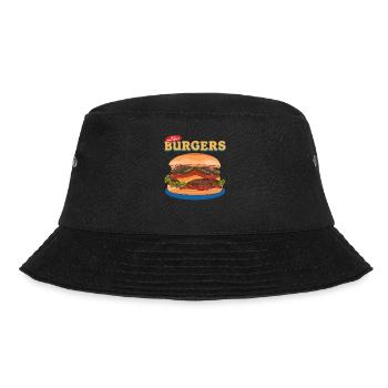 Hamburg Fast Food Burger Fast Food Gift - Bucket Hat - black - Front - Lela (165cm)