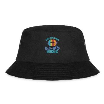 This Girl Loves Hip Hop Music Musikrichtung - Bucket Hat - Schwarz - Vorne - Lela (165cm)