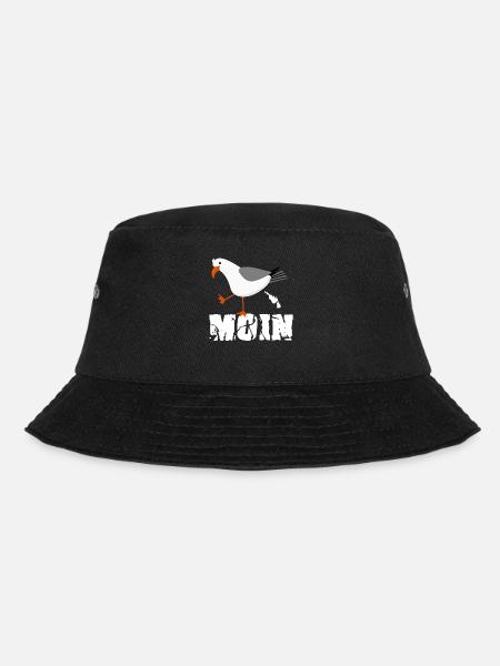 Moin Nodesee Möwe Norddeutsch - Bucket Hat - Schwarz