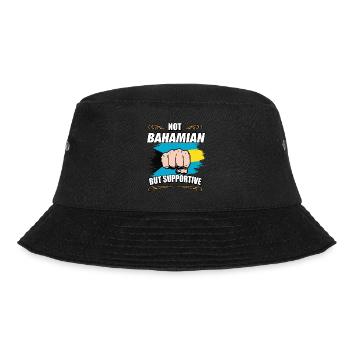 Not Bahamian But Supportive Travel Tourist - Bucket Hat - black - Front - Lela (165cm)