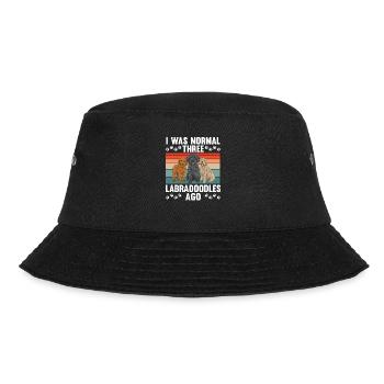 Labradoodle Hund - Bucket Hat - Schwarz - Vorne - Lela (165cm)