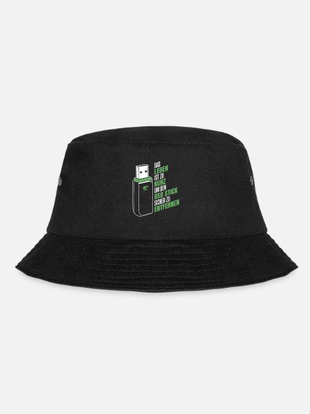 Entwickler Coder Programmierer USB - Bucket Hat - Schwarz
