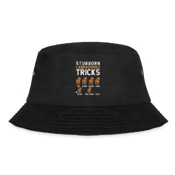 Labradoodle Hund - Bucket Hat - Schwarz - Vorne - Lela (165cm)