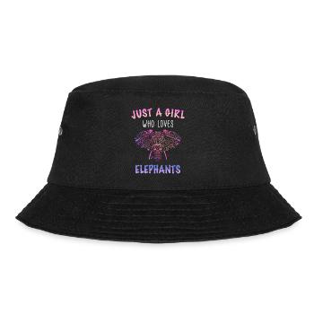 Elefant Tier Elefanten Zoo - Bucket Hat - Schwarz - Vorne - Lela (165cm)