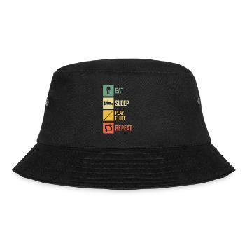 Flute Flute player Flutist - Bucket Hat - black - Front - Lela (165cm)