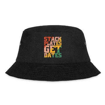 Stack Plates Get Dates 5 - Bucket Hat - Schwarz - Vorne - Lela (165cm)