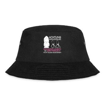 Wahnsinnige Krankenpflegerin - Bucket Hat - Schwarz - Vorne - Lela (165cm)