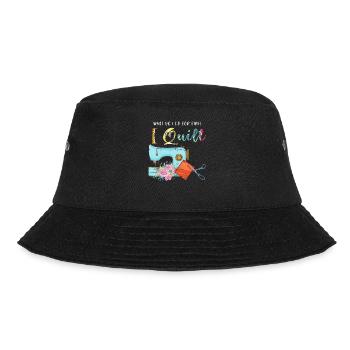 Quilten Quilten Quilting Maschine Geschenk - Bucket Hat - Schwarz - Vorne - Lela (165cm)