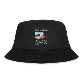 Quilten Quilten Quilting Maschine Geschenk - Bucket Hat - Schwarz - Vorne - Lela (165cm)