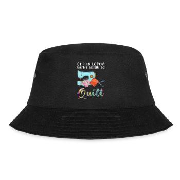 Quilten Quilten Quilting Maschine Geschenk - Bucket Hat - Schwarz - Vorne - Lela (165cm)