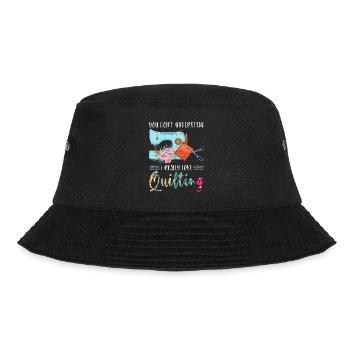 Quilten Quilten Quilting Maschine Geschenk - Bucket Hat - Schwarz - Vorne - Lela (165cm)