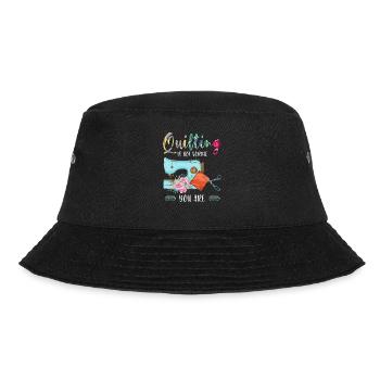 Quilten Quilten Quilting Maschine Geschenk - Bucket Hat - Schwarz - Vorne - Lela (165cm)