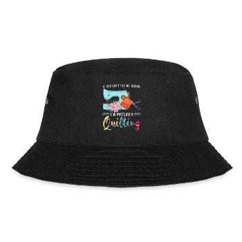 Quilten Quilten Quilting Maschine Geschenk - Bucket Hat - Schwarz - Vorne - Lela (165cm)
