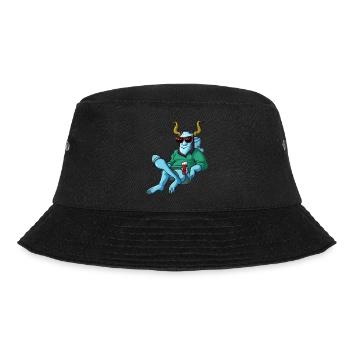 Krampus Percht Devil 2311 - Bucket Hat - black - Front - Lela (165cm)