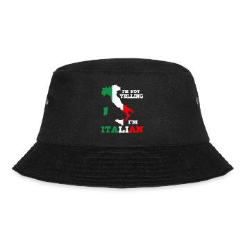 Ich Schreie Nicht, Dass Ich Italienisches - Bucket Hat - Schwarz - Vorne - Lela (165cm)