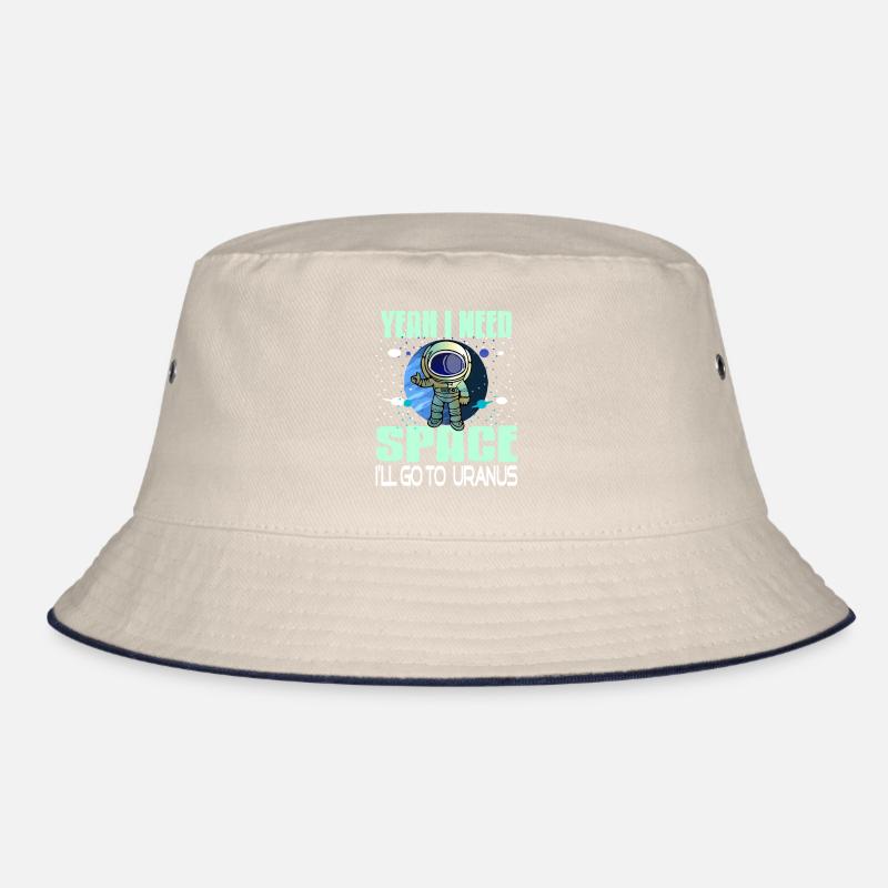 Yeah I Need Space I'll Go To Uranus Retro Funny Bucket Hat