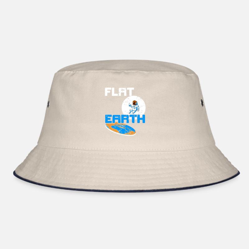 FLAT Earth Retro Vintage Flat Earther Society Bucket Hat