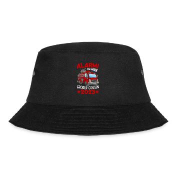 Children's Alarm I'm going to be Big Cousin 2023 - Bucket Hat - black - Front - Lela (165cm)
