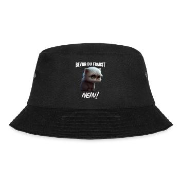 Bevor du fragst Nein - Bucket Hat - Schwarz - Vorne - Lela (165cm)