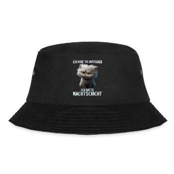 Nachtschicht Dienst Krankenschwester Pflegekraft - Bucket Hat - Schwarz - Vorne - Lela (165cm)