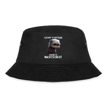 Nachtschicht Dienst Krankenschwester Pflegekraft - Bucket Hat - Schwarz - Vorne - Lela (165cm)